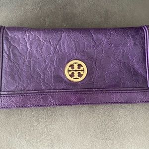 Purple Tory Burch Continental Wallet